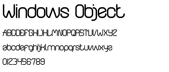 windows object font